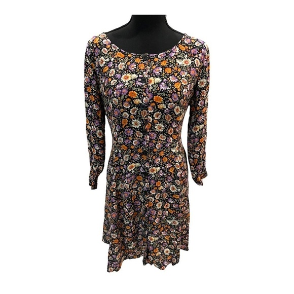 Joan Leslie Vintage Floral Button Down Dress 14 Petite - Picture 1 of 10